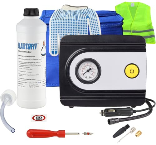 ELASTOFIT Basic II Plus Reifen Pannenset Kompressor Reifendichtmittel