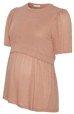 MAMALICIOUS Damen Mlanabella June 24 Jrs Top 2f A., Golden Ochre/Detail:melange, L