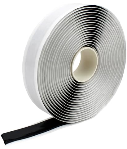YankMooM Black Butyl Seal Tape,5M /16.4Ft Waterproof Butyl Rubber Tape 20mm Wide 3mmThick for RV Repair Window Door Windshield Boat Sealing