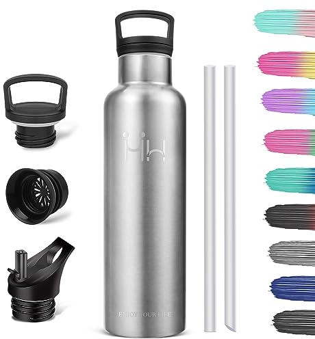 HoneyHolly Borraccia Termica 1 Litro, Senza BPA, Borraccia Termica, Sottovuoto a Doppia Parete, Bottiglia Termica, 18/8 Acciaio Inox, Borracce Termiche, Borraccia per Palestra, Sport, Bici