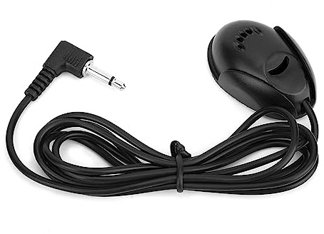 Glomora Auto Mikrofon 3,5 mm für Autoradio, Kompatibel mit Sony JVC Kenwood Alpine Jensen Boss Pioneer 1.2m Kabel Externes Mikrofon mit Plug & Play Fahrzeug Mikrofon für Audio Stereo GPS DVD Systeme