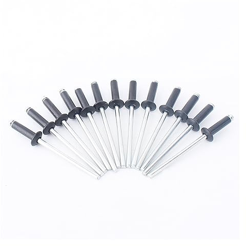 ZIPCOM 1000 Stück 3 x 10 mm Schwarze Aluminium-Hohlnieten Blindnieten