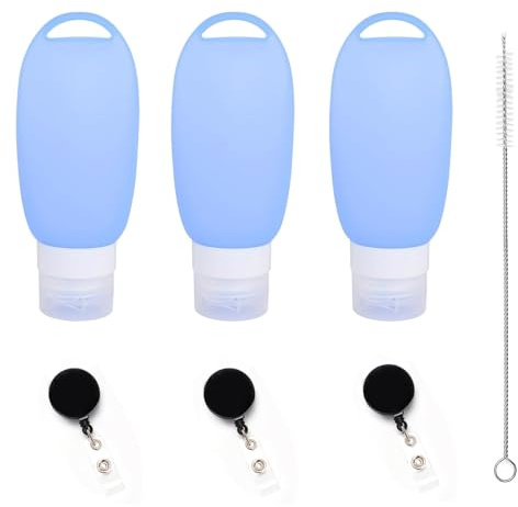 PARFCO 3 Stück Futtertube zum Befüllen Hund, 90 ml Nassfutter Silikon Reiseflaschen, Befüllbare Tuben für Hunde, für Hundefutter, Outdoor-Aktivitäten