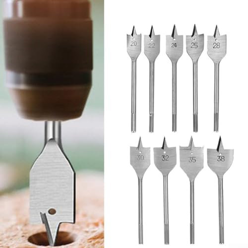 Hex Shank Flat Wood Drill Bit 150mm Long, Engineered for Fast and Accurate Timber Drilling Tasks (25mm)