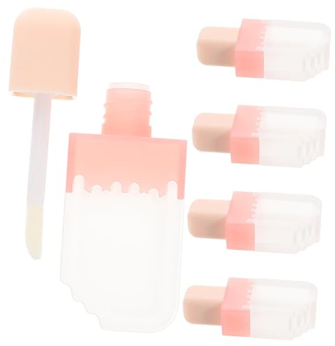 Baluue 5stücke Trapezförmige Lipgloss-flaschen Nachfüllbare Behälter Für Lippenbalsam Und Lippenstift Praktische Vials Für -kosmetik Für Reisen Und Unterwegs