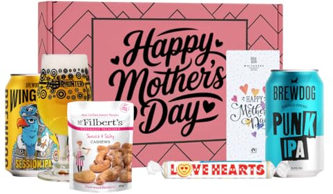 Brewdog Mother's Day Gift Craft Beer Set with Brewdog Glass & Snacks - (2 x 330ml) - Mothers Day, Hamper, Mum, Hampers & Gourmet Gifts, Birthday,