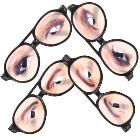 BESPORTBLE 4 Pièces Lunettes Faux Filtrer Décor Nuances De Nouveauté Délirer Quatrième Accessoires Faire La Fête Rétro Verres à Liqueur Accessoire Photo Plastique