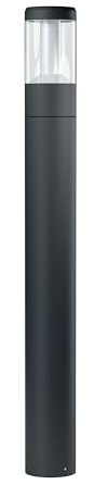 Osram ENDURA Style moderne Außenleuchte mit Lichtleiter in Dunkelgrau, Gartenlaterne mit blendarmem Licht, IP-54 Schutz, für Wegbeleuchtung