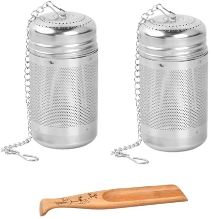 2 Piezas Infusor de Te Filtros con Gancho de Cadena, Filtro te para Taza Acero Inoxidable, Tea Infuser, Filtro para te e Infusiones, Infusionador Colador de te para Teteras, Tazas y Botellas