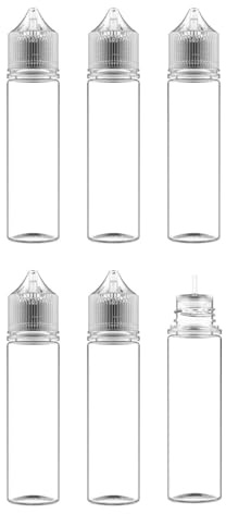 6 flacons vides de 70 ml, flacons souples, flacons compte-gouttes V3, flacons souples, flacons en plastique vides, flacons doseurs, flacons de voyage (transparents)