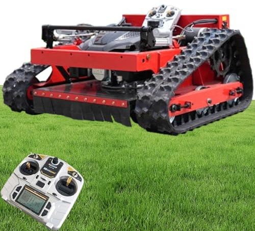 Robot cortacésped, cortacésped de gasolina de 7,5 HP con control remoto para deshierbar rápido, cuatro tiempos, altura ajustable de 10 a 180 mm, ancho de corte de 550 mm, adecuado para pendientes de
