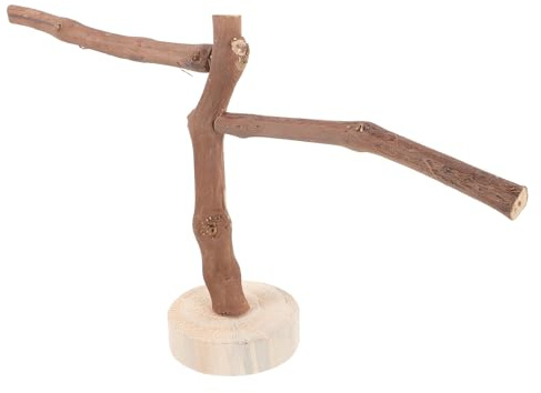 VALICLUD Perchoir à Oiseaux en Branche de Vigne Marron Naturel pour Perroquets et Oiseaux, Soulage L'Humeur et Favorise Le Mâchonnement, Accessoire pour Cage