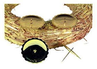 Riffelmacher 10690 – Portavelas de Adviento Dorado, diámetro 5 cm, 4 Unidades en Bolsa, Corona de Adviento, Navidad, decoración, Enchufe, arreglo