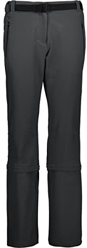 CMP Damen Stretch Zip Off Trousers Hose, Anthrazit,D38