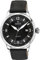 Dugena Herren-Armbanduhr 7000300 Kappa 1, Automatik, schwarzes Zifferblatt, Edelstahlgehäuse, Saphirglas, Lederband, Dornschließe, 5 bar