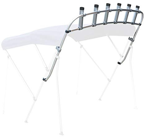 Oceansouth 'Clamp-on' Fishing Rack, Boat Rod Rack, Rocket Launcher Fishing Slingshot Pole Holder Rod Holders Rack Boat Bimini top Hardware Boating Safety Equipment Pontoon Jon bass