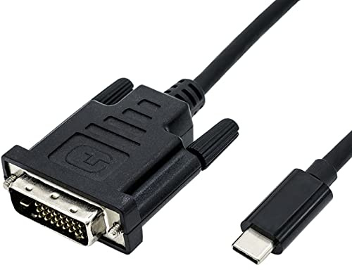 ROLINE Câble adaptateur USB C DVI I Câble adaptateur avec USB 3.1 type C et DVI D 24+1 Dual Link mâle I 4K UHD 60Hz I noir, 2m