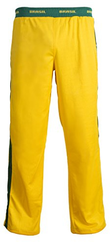 Unisex Brazil Flag Green Yellow Capoeira Martial Arts Elastic Sport Trousers Pants 6 Sizes