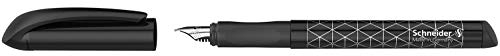 Schnider Füllfederhalter, Easy Grip, mittlere Stahlspitze, Silber/Schwarz, 5 Stück