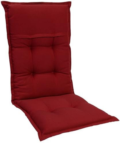 Homeoutfit24 Gartenstuhlauflagen Hochlehner, 4er Set, Rot