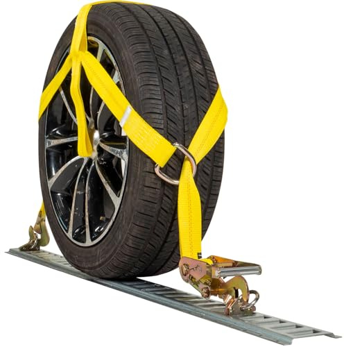 US Cargo Control Adjustable Wheel Net with 2 Inch Top Strap, Fitted with Twisted Snap Hook and Ratchet with Snap Hook, Easy to Use for Vehicle Tie Down, 3,333 Pound Working Load Limit