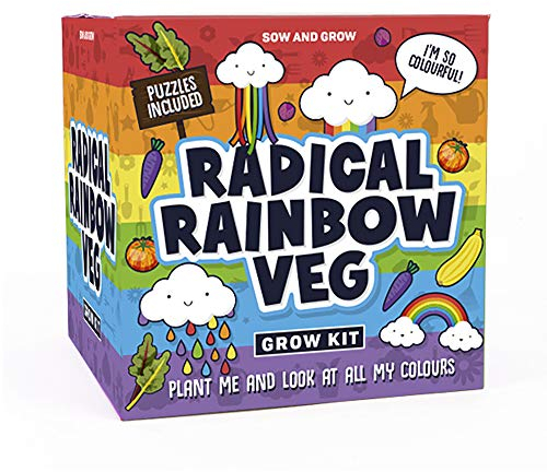 Gift Republic GR200044 Grow Your Own Radical Rainbow Veg, Purple,Rainbow,Red,Yellow