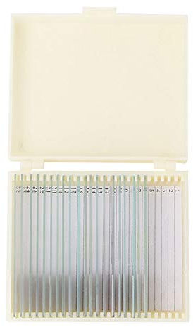 Plyisty 20 Stück Mikroskop-Objektträger, Bakterien-Objektträger aus optischem Glas für Kinder, Studenten, mit dreischichtiger Sprudelbeutelverpackung