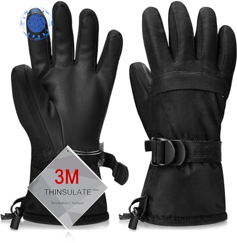 Odtmger Ski Gloves, Warmest Waterproof and Breathable Snow Gloves for Cold Weather, Fits Both Men & Women,for Parent Child Kids Outdoor