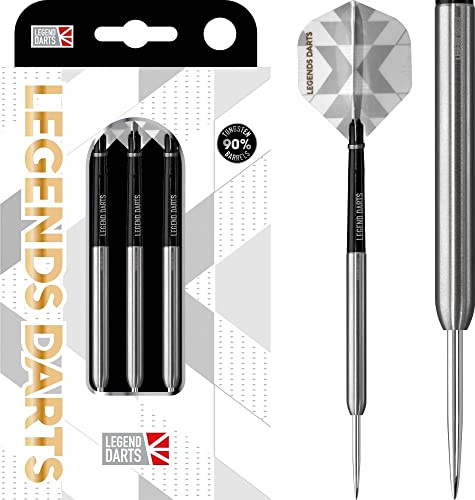 Legend Darts Pro Series | Dartpfeile-Set mit Stahlspitze aus 90 % Wolfram in mehreren Fassformen und Gewichten