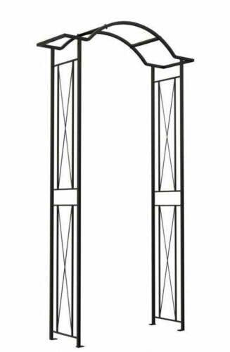 Panacea Wave Top Metal Garden Arch Black
