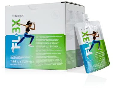 Synergy Worldwide FL-3X 96 Portionen | Gelenkgesundheit mit 500 mg Glucosamin, 300 mg Chondroitin & 125 mg MSM | Mobilitätsunterstützung für alle Altersgruppen | Glutenfrei | 8 Beutel | Orange