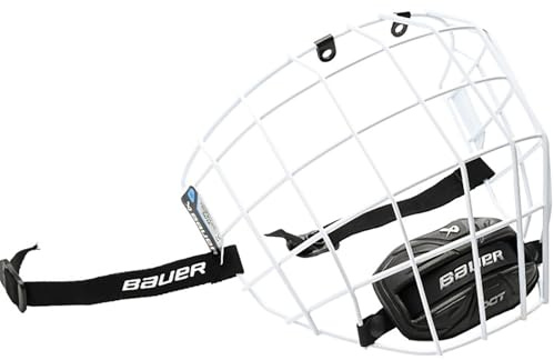 Bauer Hockey II Face Mask Cage (2023) (I2 (Black Outside/White Inside), Small)
