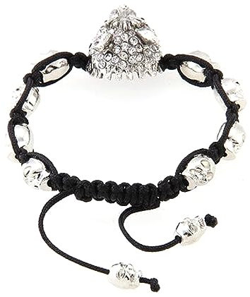 GALPADA Wolfsarmband Aus Hartlegierung Mit Strass Und Seil Verstellbare Armbandkette Für Unisex