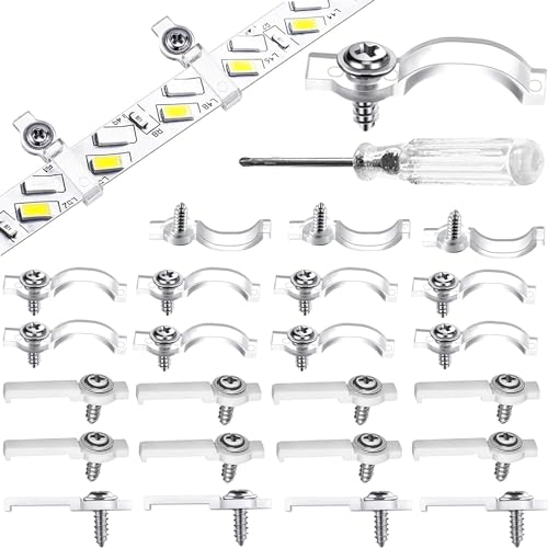 DMJJSD Led Strip Befestigung, 100 Stücke LED Befestigungsclips Led Strip Befestigung Clips, Licht Montagehalterung Befestigungs, LED Streifen Halterung, für Led Stripes Clips 8mm,9mm,10mm