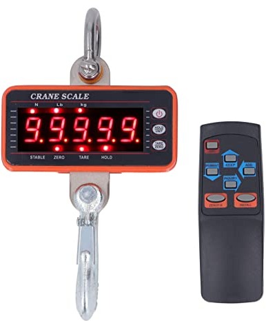 flexman Digitale Hängewaage, 5 Stelliges LED Display, Kabellose Fernbedienung, Hochpräzise Hängewaage für Bauernhof, Hirsch, Vieh, Fabrik, Bau, Jagd (Ohne Batterien) (1500 kg/500 g)