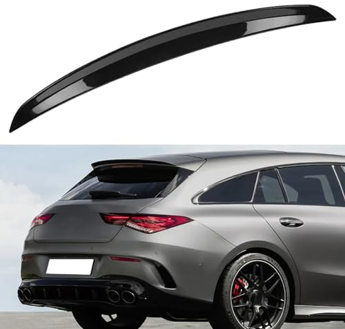 GOYMFK Auto Heckspoiler Hintere Kofferraum Dachspoiler Flügel für Benz CLA-Klasse X118 CLA180 CLA200 CLA260 CLA35 CLA45 AMG Shooting Brake 2020-2023 ABS Glänzend Schwarz Exterieur Accessories