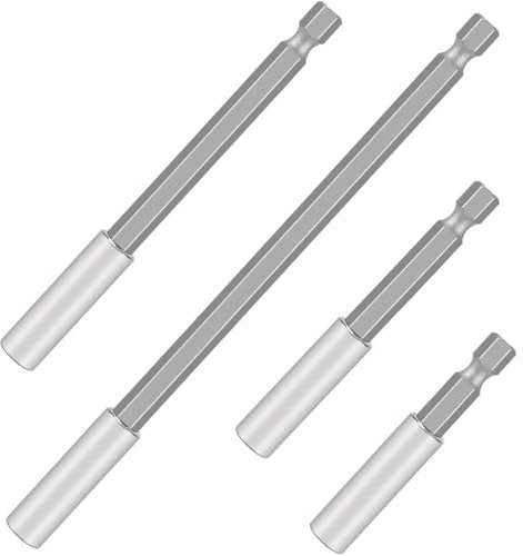 LFCFBH 4 PCS Magnetic Drill Bit Holder for Impact Driver, Drill Bit Extension for Electric Screwdrivers Drills and Bits(60, 75, 100, 150 mm)