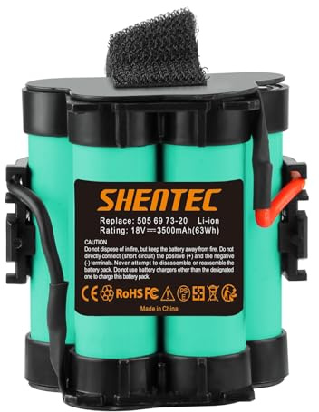 Shentec 18V 3.5Ah Li-ion Ersatzakku Kompatibel mit Gardena Mähroboter R80Li R75Li R70Li R50Li R45Li R40Li für Husqvarna Automatischer Rasenmäher 305 308X Ersatzakku für Gardena McCulloch ROB R1000