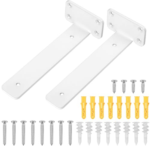 Schwebende Regalhalterungen, unsichtbar, strapazierfähig, Wandmontage – Weiß, 20 cm
