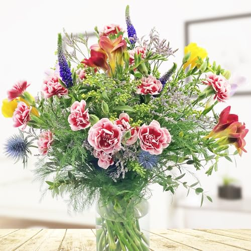 Bunter Wald- und Wiesenstrauß - Blumenstrauß inklusive Grußkarte