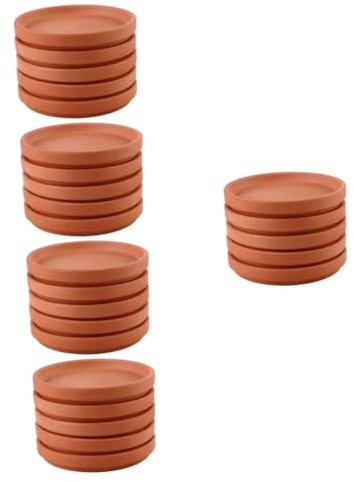 INOOMP 25stücke Terrakotta Blumentopf Untersetzer Wasserdichte Pflanzenteller Für Innen Und Außenbereich Schützt Böden Vor Wasser Und Erde Leicht Zu Reinigen Vielseitig Einsetzbar