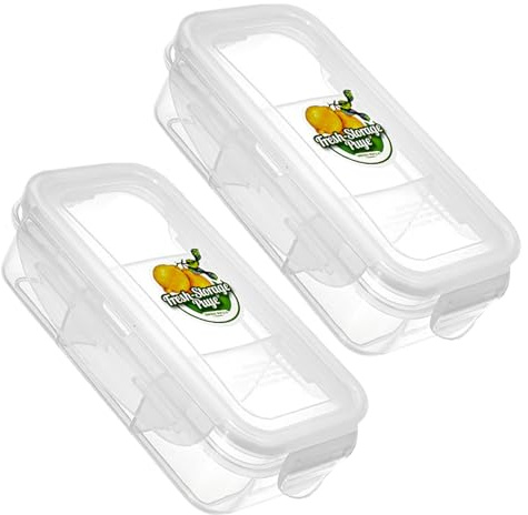 Cumnvulnt 2 Pack Kids Snack Box, Snack Boxes for Kids Travel with 3 Compartments, Small Snack Box with Snap Lock Lids, Microwave & Dishwasher Safe Snackbox for School Picnic Work