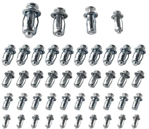 Molly Bulloni, tasselli per pareti cave in cartongesso, kit di viti assortite (40 pezzi in 4 misure)