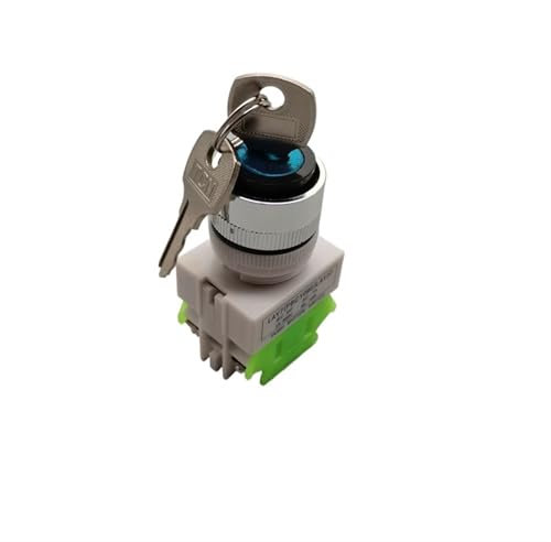 1 PZ LAY37-11Y2/LAY37-20Y3 Interruttore rotativo a chiave 2/3 posizioni Interruttore a pulsante 1NO1NC Pulsante a chiave autobloccante(3 position 2NO)