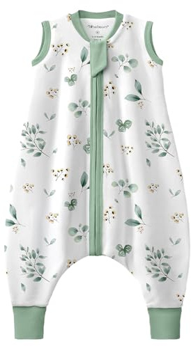 Mosebears 1.0 Tog Baby Sovsäck - Sommarsovsäck i bomull för nyfödda, pojkar och flickor(Plants,85cm(2-3år))