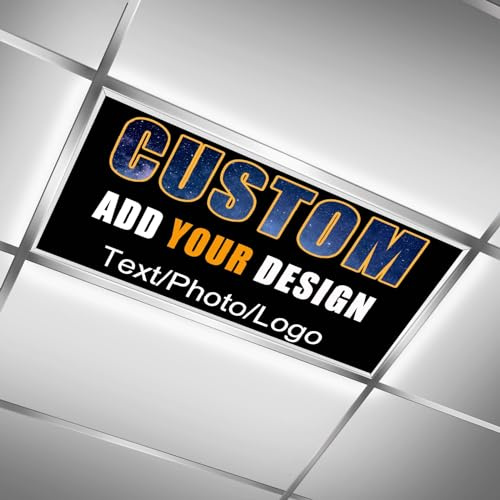 Custom Fluorescent Light Cover, Personalized Lamp Filter Gift Easy Use Light Shade Panel Ceiling Light Cover for Classroom Office Home Hospital Kitchen - Improves Focus & Reducing Harsh Glare Flicker