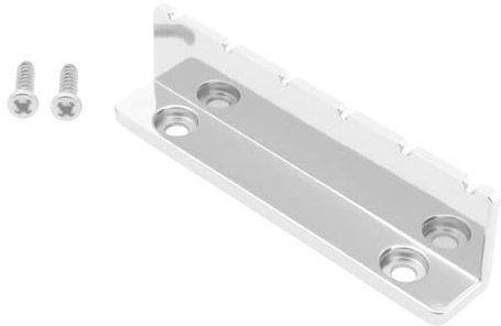 LT Easiyl 6 strängar gitarr metall slitsad sadel kompatibel med lap steel-gitarr kompatibel med akustisk gitarr silver