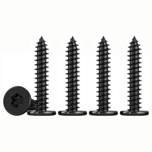 ‌Drenky 50 Stück M3 Holzschrauben Edelstahl A2 V2A, M3 x 30mm Schrauben Schwarz mit Flachkopf, Perfekt für Holzverbindungen, Hochwertige Edelstahlschrauben für langlebige Ergebnisse