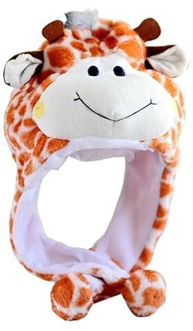 NICEYEA Kids Animal Costume Hat with Earflaps Funny Plush Animal Headgear Cute Winter Hat