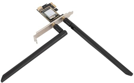 KIMISS Adaptador de Tarjeta de Red MT7925 Tarjeta de Red Inalámbrica PCIEx1 de Triple Banda de 5400 Mbps con 5.3, Compatible con MU MIMO, para 10/11, y